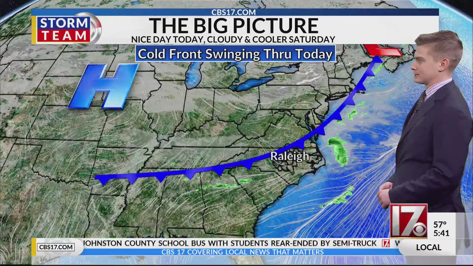 Clouds from rain clearing Friday, highs in the 60s – CBS17.com