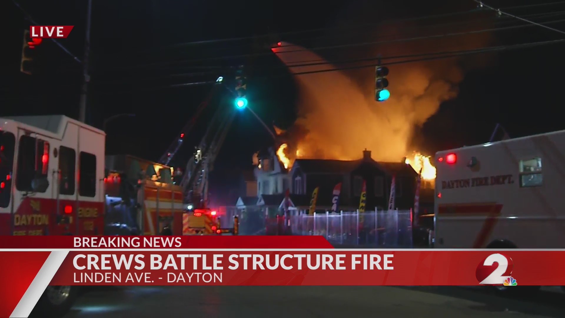 Flames burst through roof of Dayton home Monday – WDTN.com