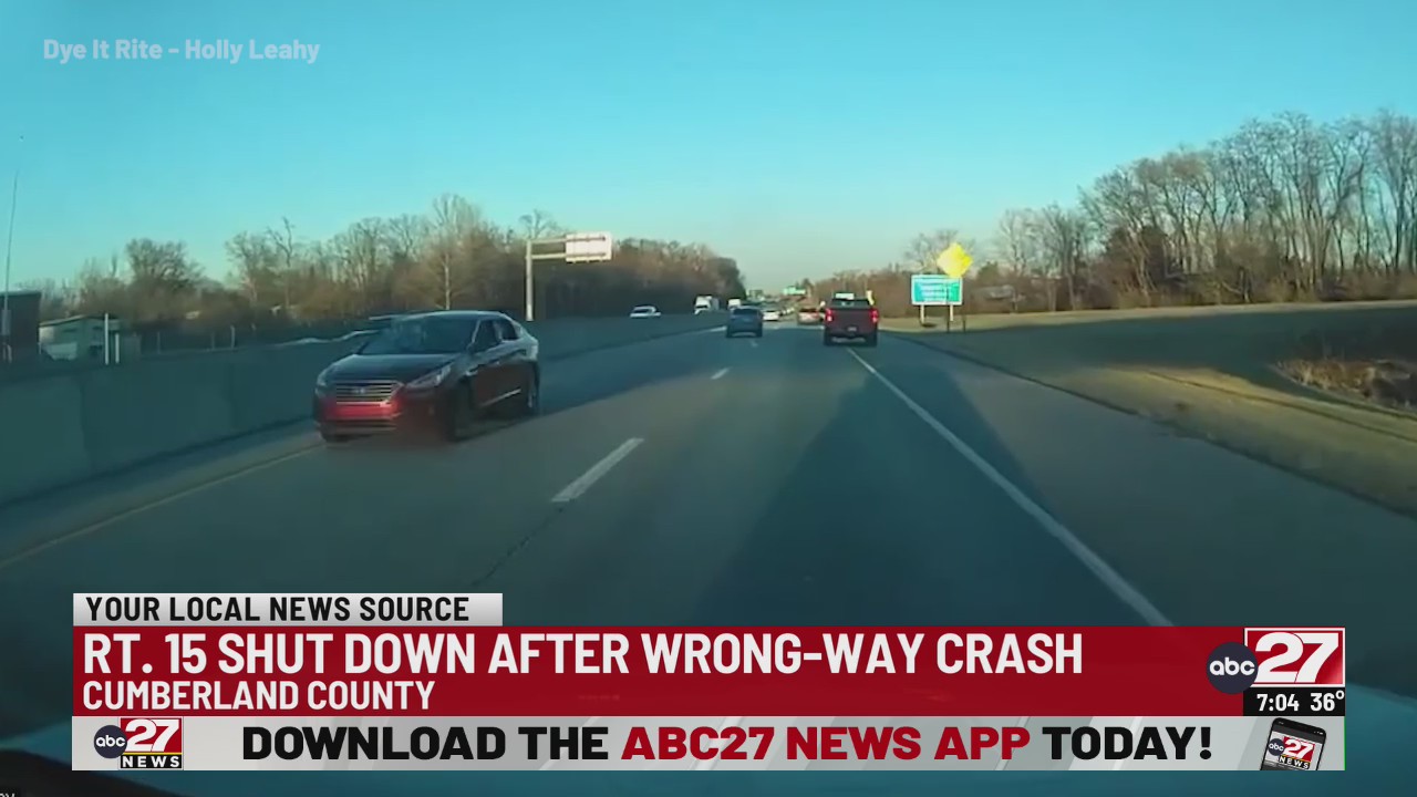 Route 15 shut down after wrong-way driver hits multiple cars – ABC27
