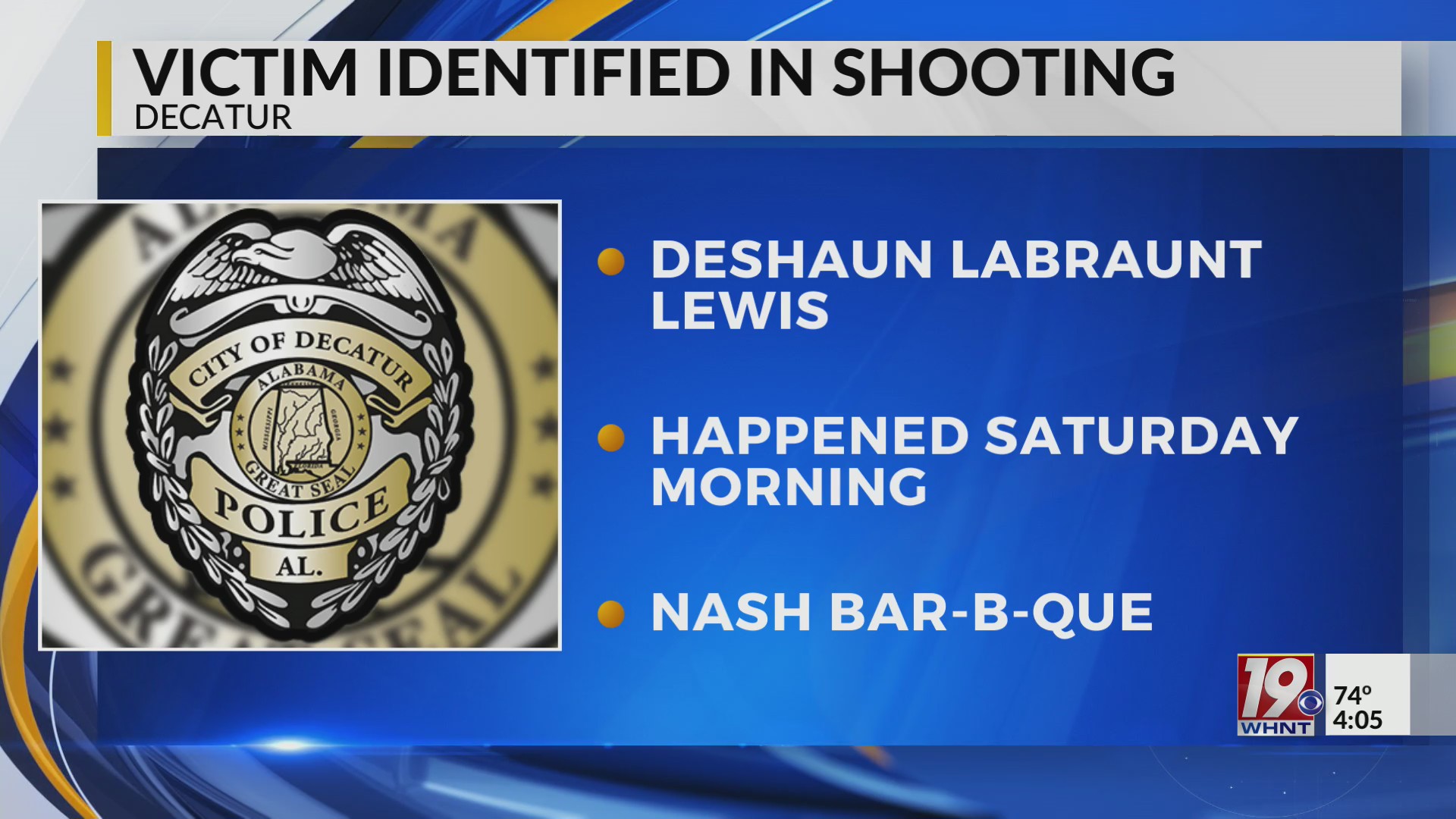 Victim Identified In Shooting | Feb. 3, 2025 | News 19 at 4 p.m. – WHNT.com