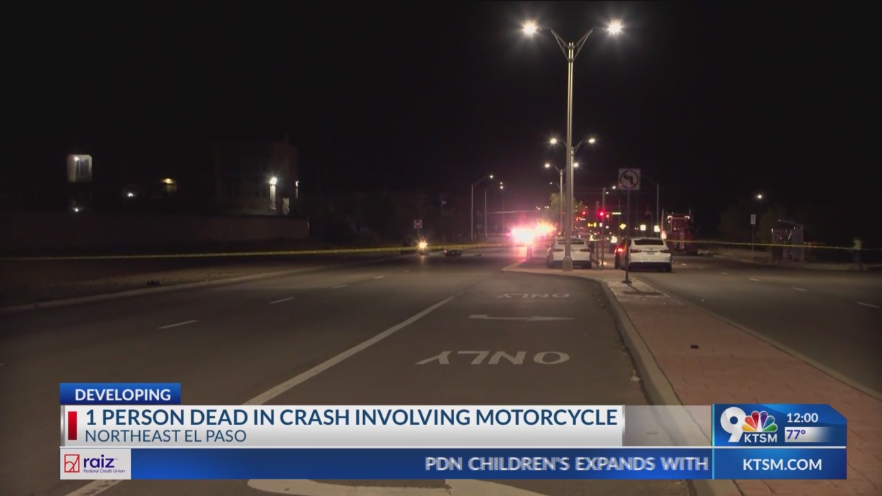 Person dies after motorcycle crash in Northeast El Paso – KTSM 9 News