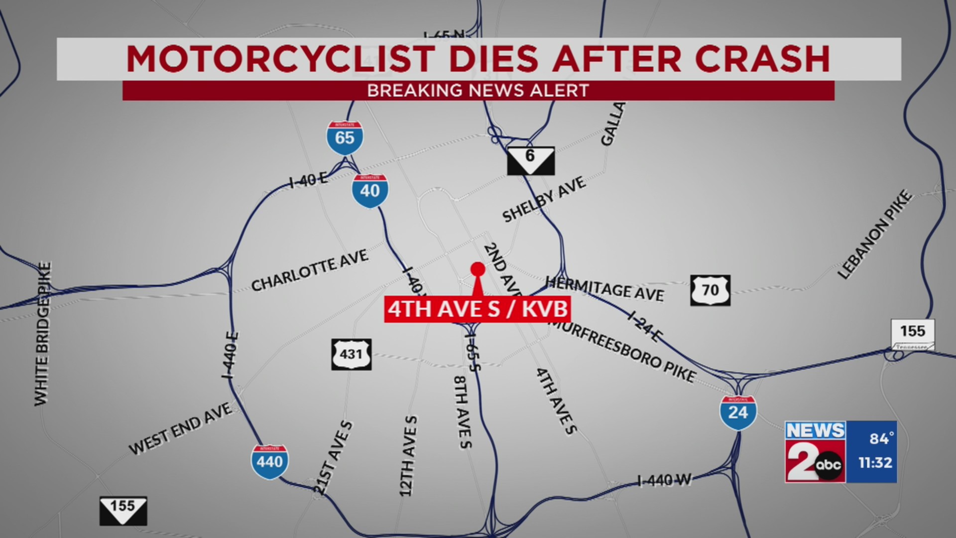 Motorcyclist killed in downtown Nashville crash – WKRN News 2
