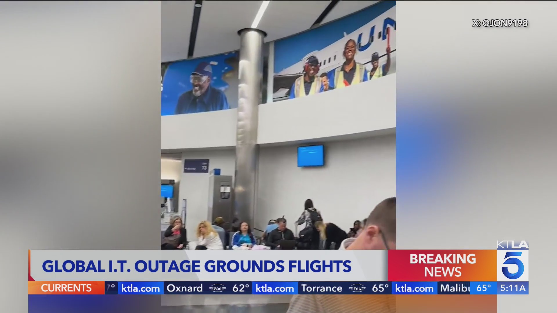 Global tech outage causes chaos at LAX – KTLA