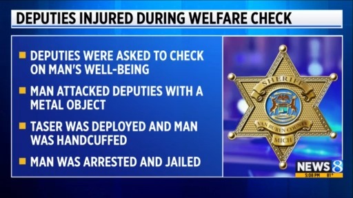 Authorities: Man arrested after injuring deputies during welfare check ...