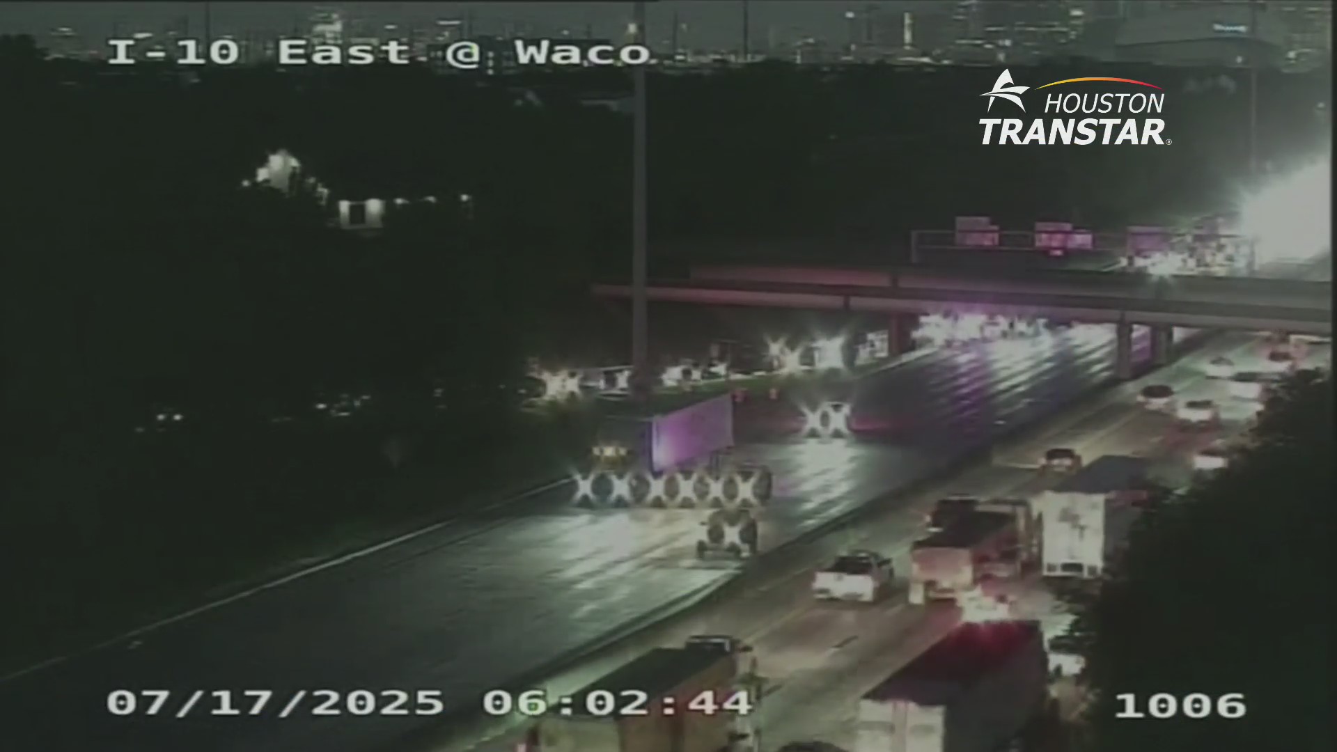 Crash involving heavy truck shuts down I-10 eastbound at Waco St – CW39 ...