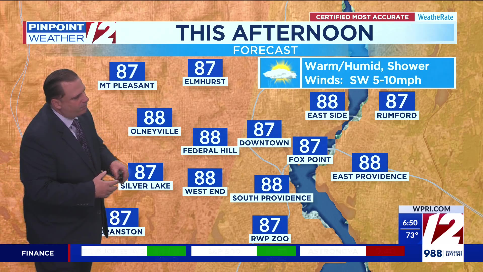 WPRI 12 Weather Forecast for 7/7/25: Few showers today, warm and very ...