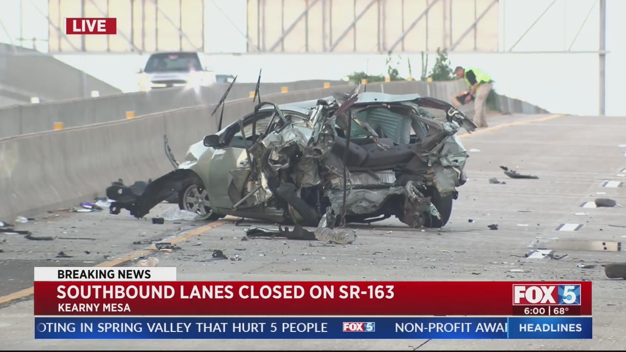 Four killed in multi-vehicle crash on SR-163 – FOX 5 San Diego & KUSI News
