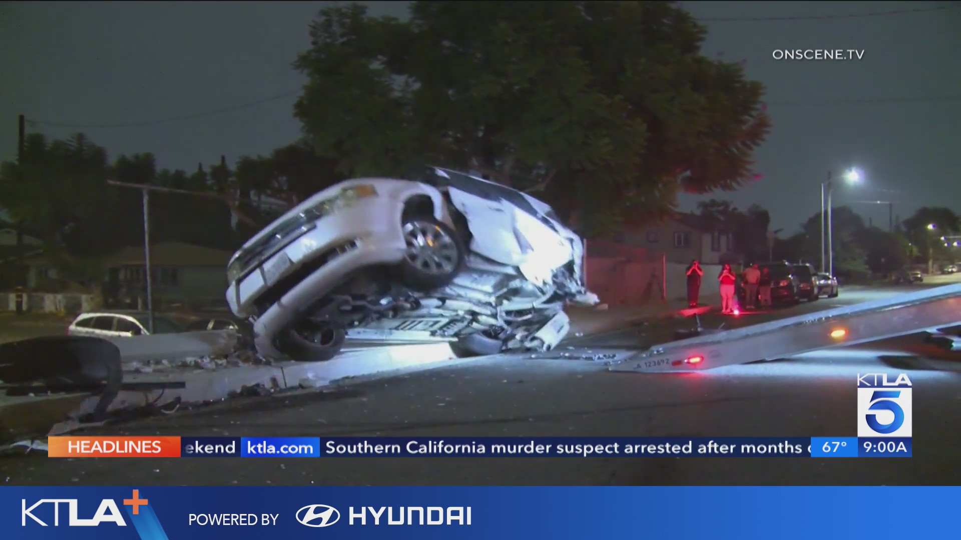 Work truck crashes into Whittier neighborhood's parked vehicles, image size:1920x1080