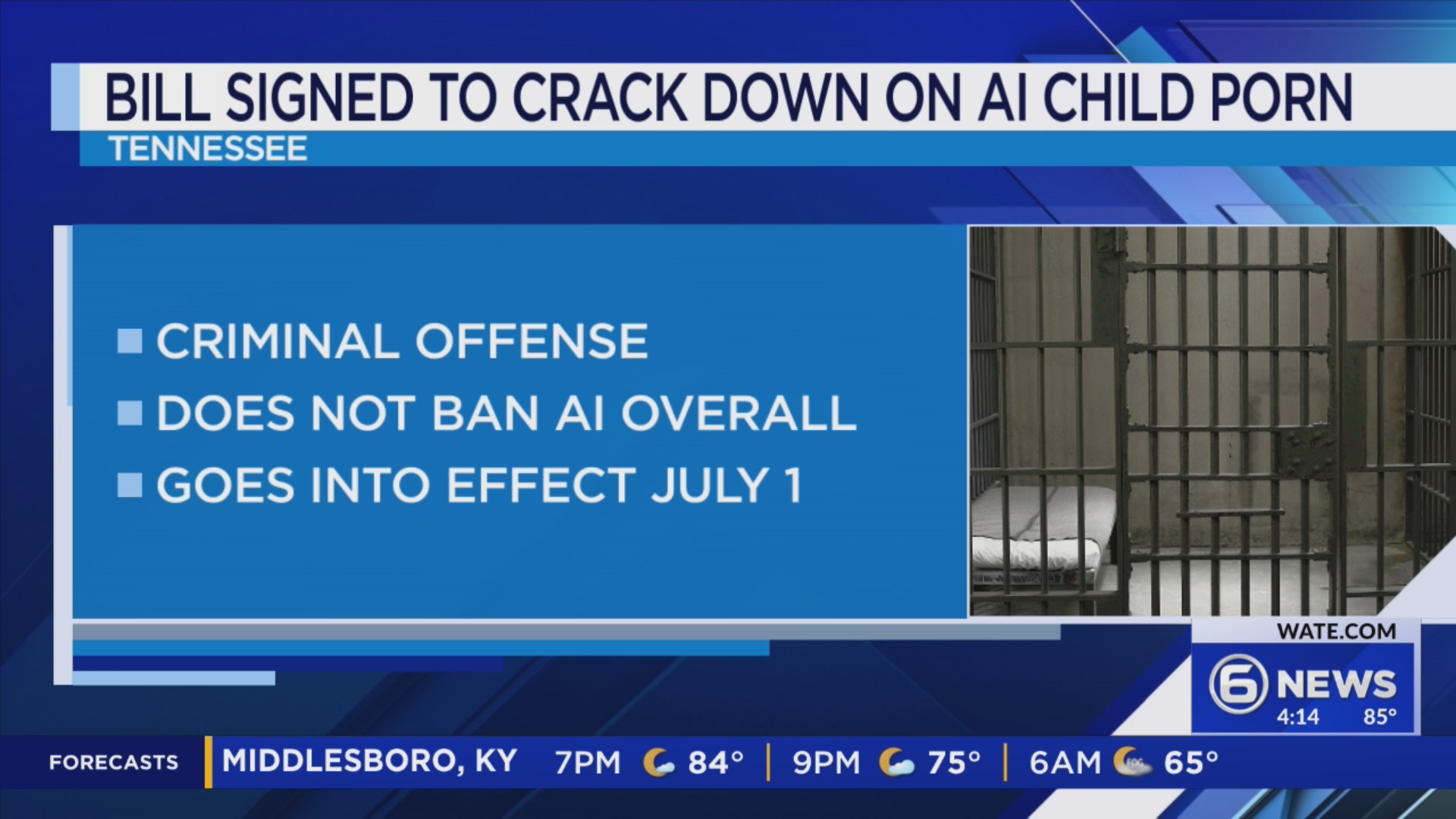New TN law criminalizes AI tech for child porn creation