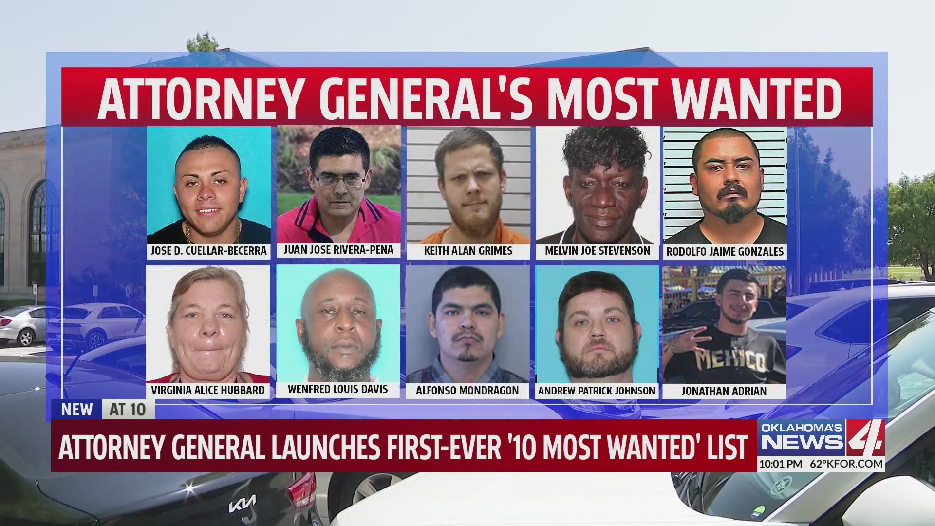 Attorney General launches first-ever ’10 Most Wanted’ list – KFOR.com