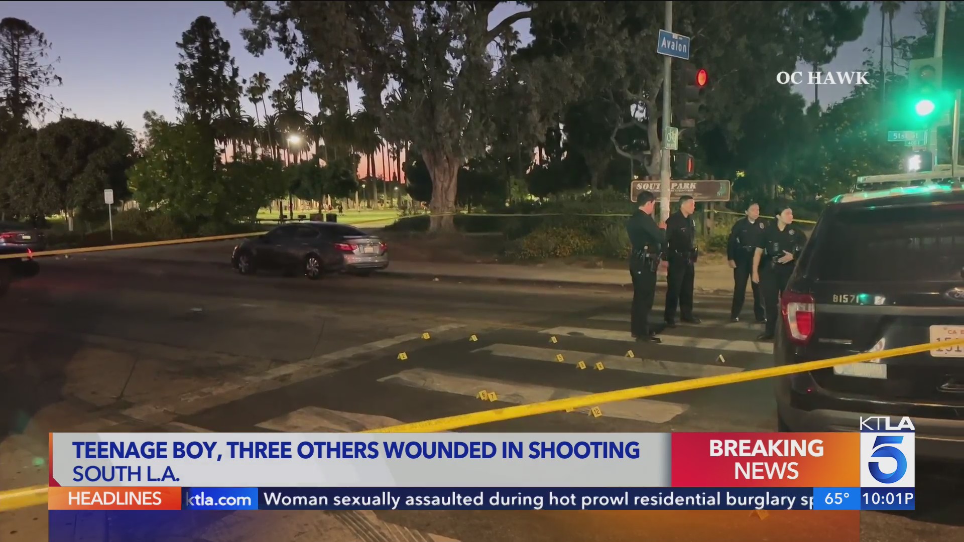 Drive-by shooting injures four in South Los Angeles – KTLA