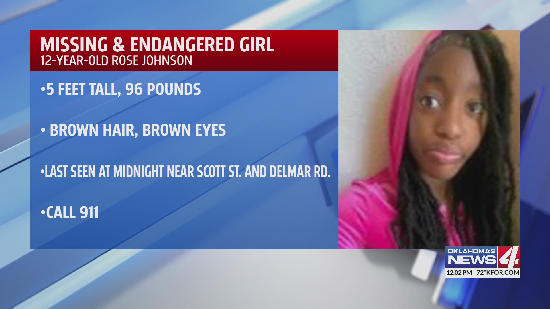 Endangered missing alert issued for 12-year-old last seen in Del City ...