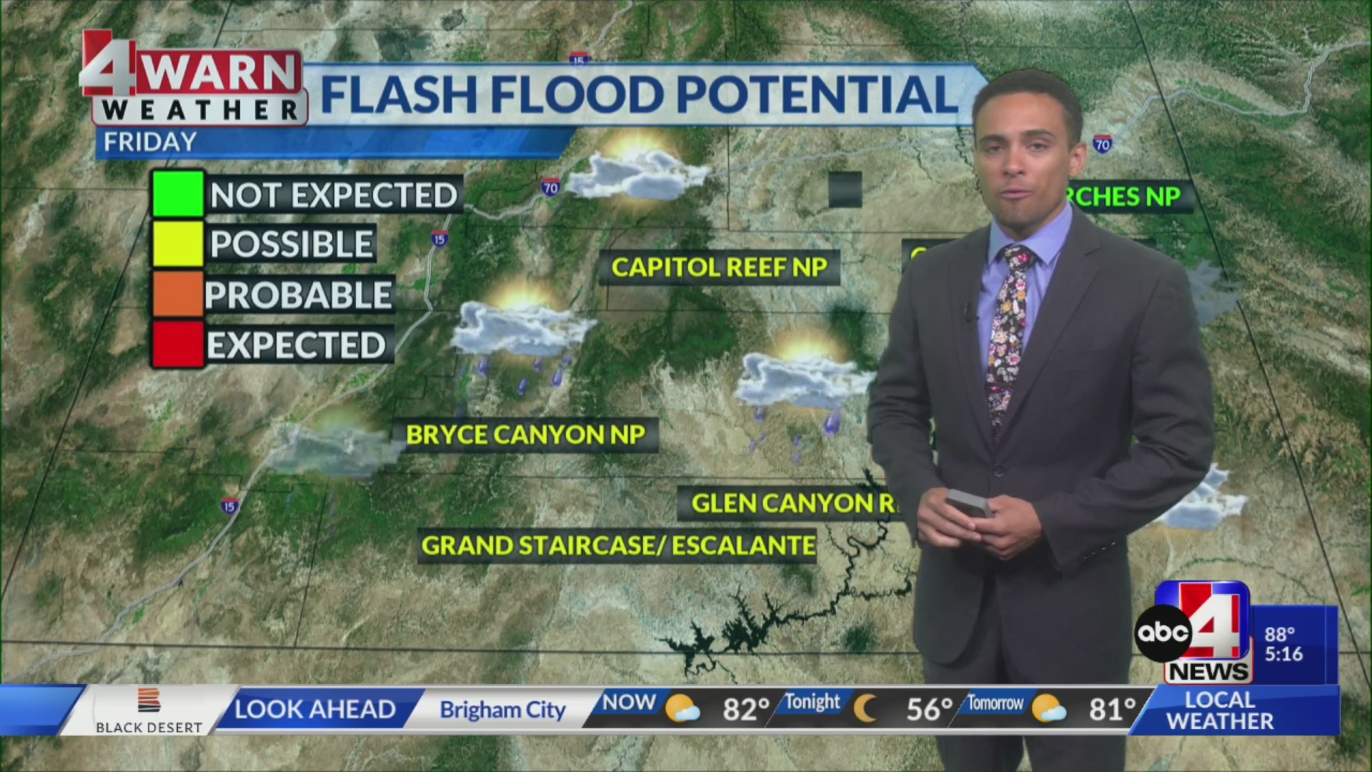 Mostly sunny across northern Utah, with showers and storms developing ...