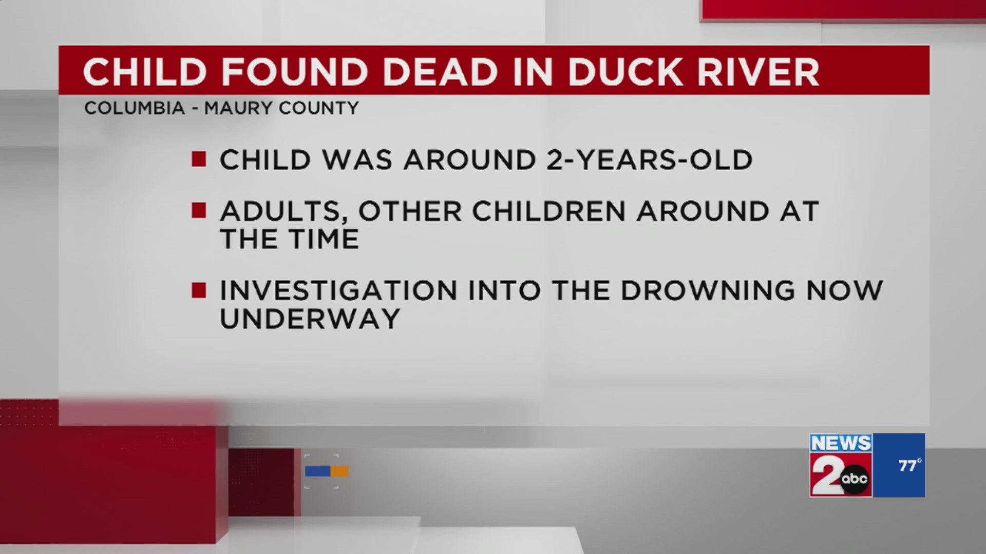 Child found dead in Duck River – WKRN News 2