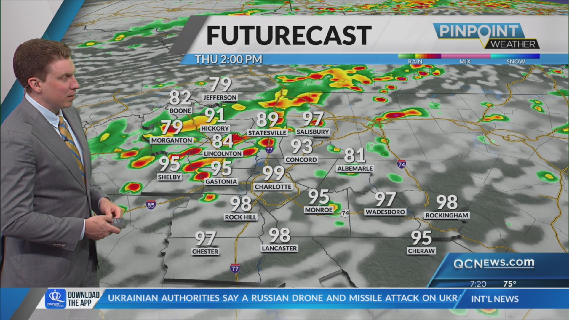 Thurs. storms give way to heat & scattered showers – Queen City News