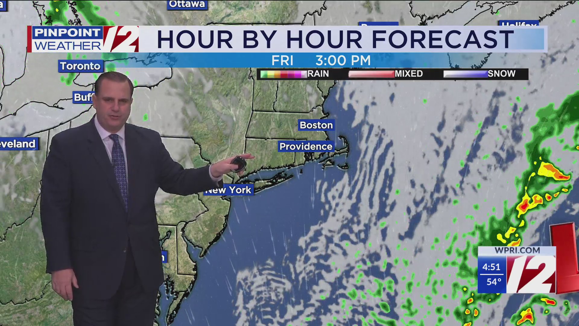WPRI 12 Weather Forecast for 10/15/25: Drier today with clouds and some ...