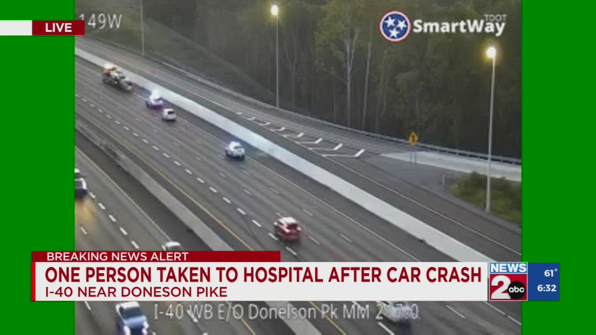 1 person taken to hospital after crash on I-40W – WKRN News 2