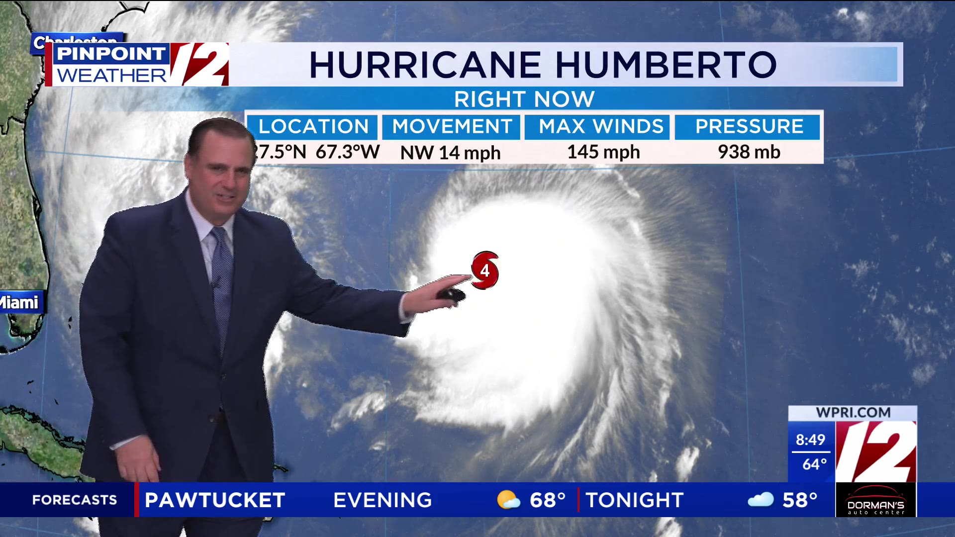 WPRI 12 Weather Forecast for 9/29/25: Warm, less humid today; Cooler ...