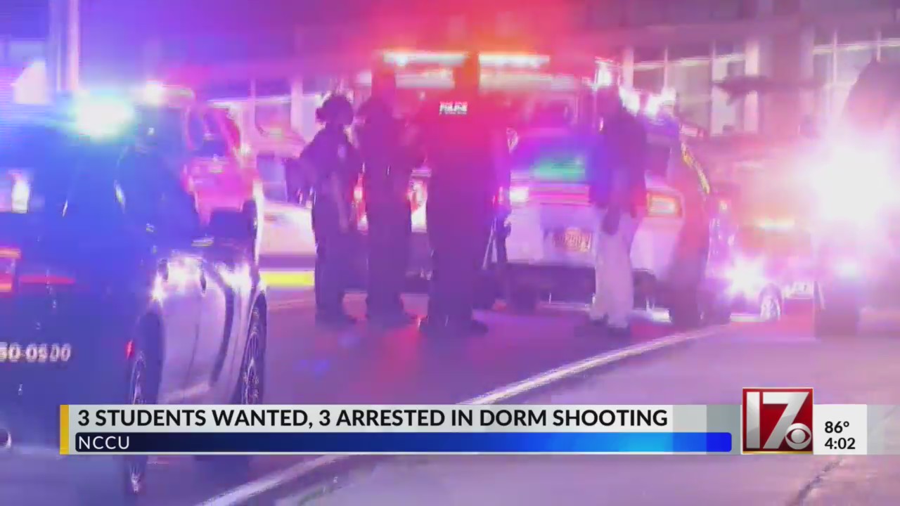3 students wanted, 3 arrested in NCCU dorm shooting – CBS17.com