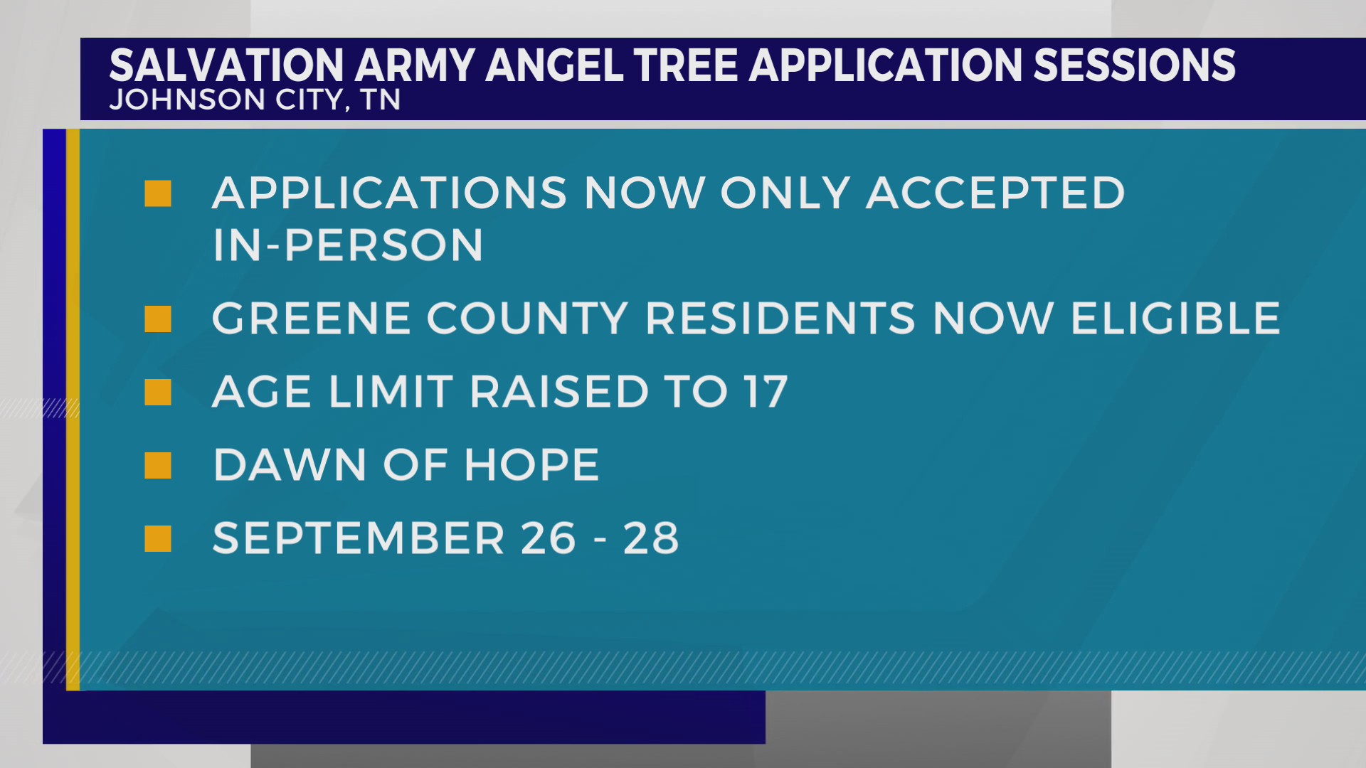 Sample Angel Tree Application Johnson City Salvation Army to host in-person Angel Tree application ...