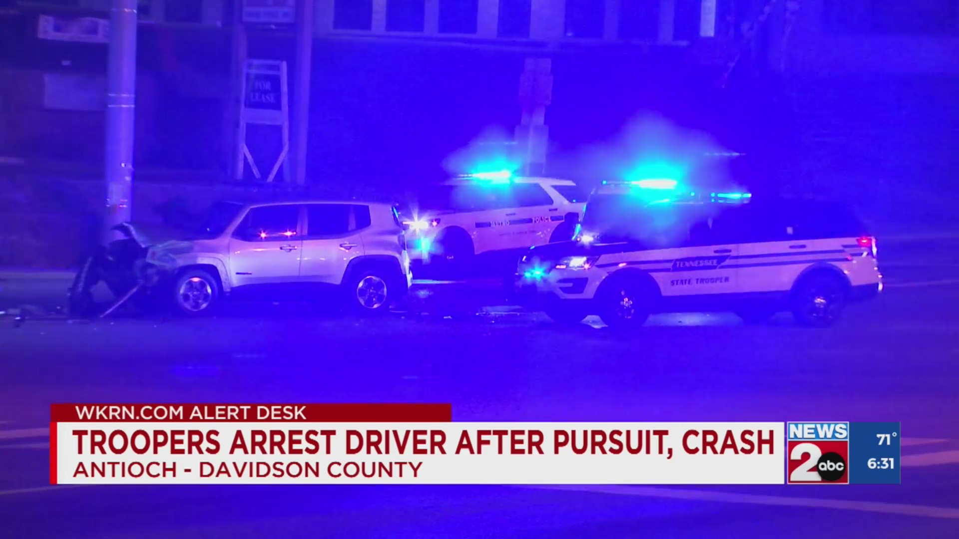 Driver in custody after pursuit on Bell Road in Antioch – WKRN News 2