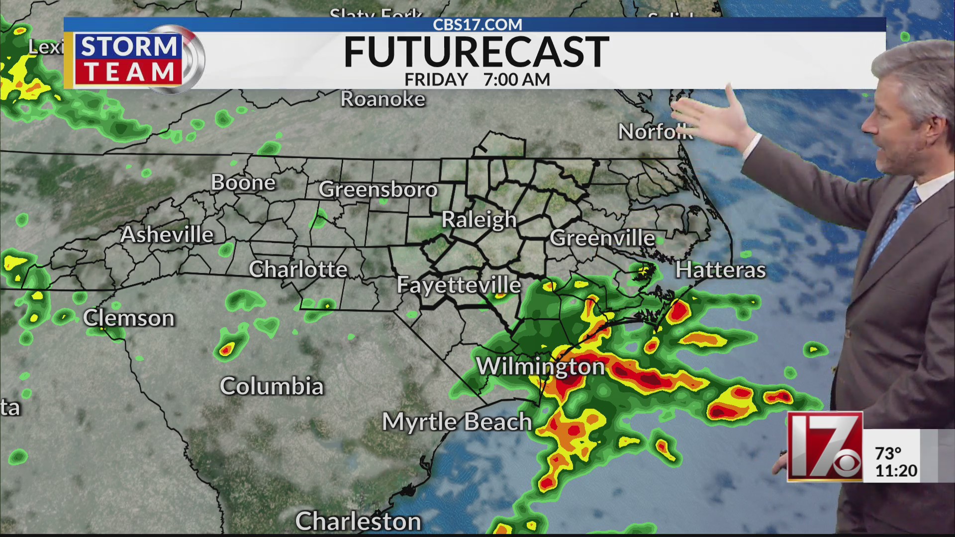 Cloudy skies & spotty rain arrive Friday in Central NC – CBS17.com