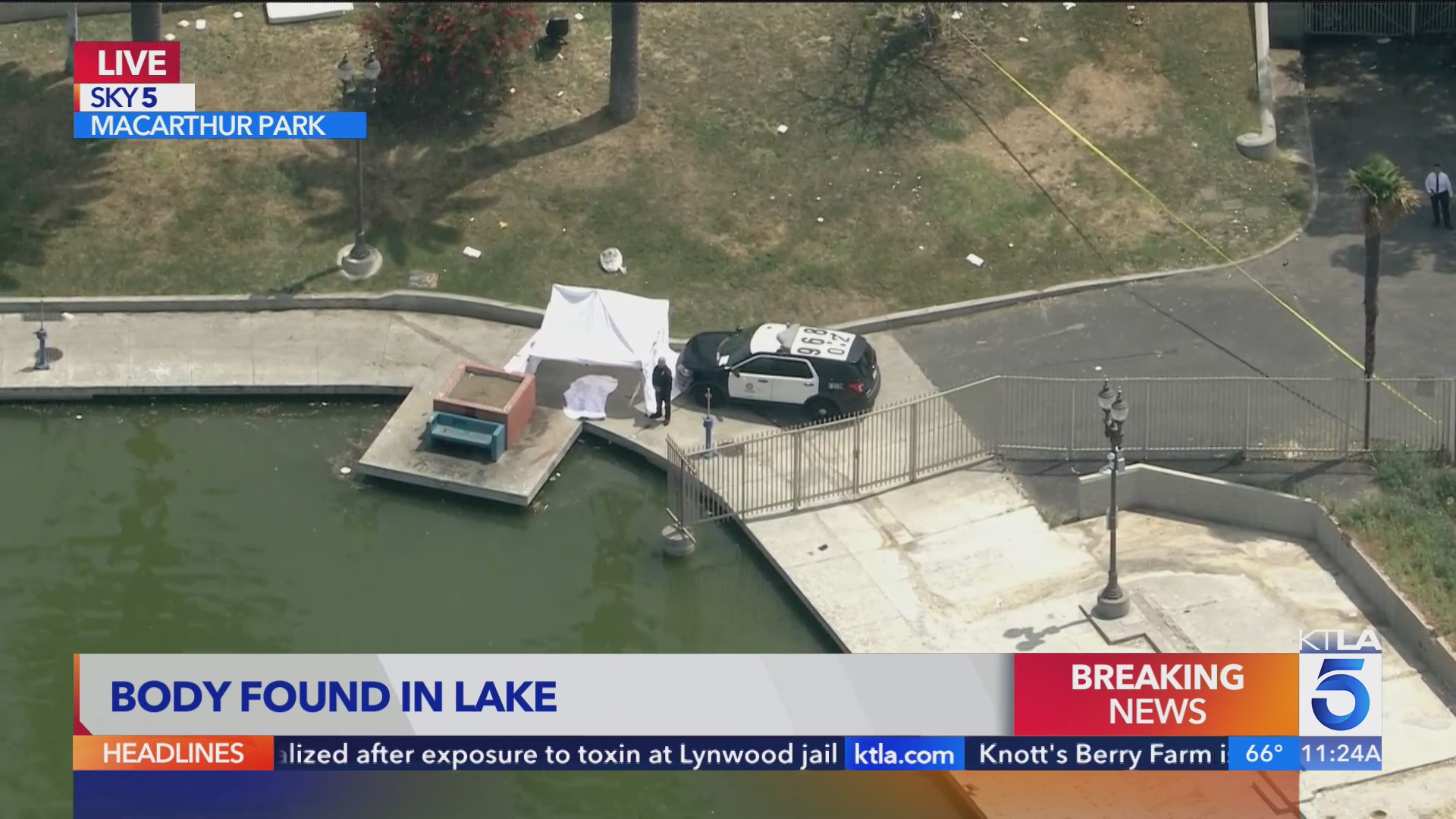 Homicide investigation underway after body found in Los Angeles lake – KTLA