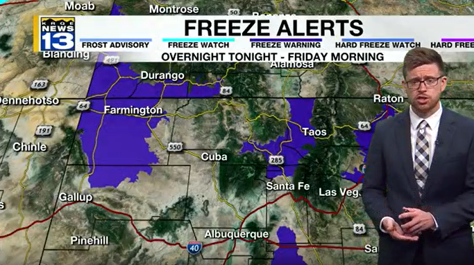 Cooler, drier air settles in across New Mexico – KRQE NEWS 13 ...