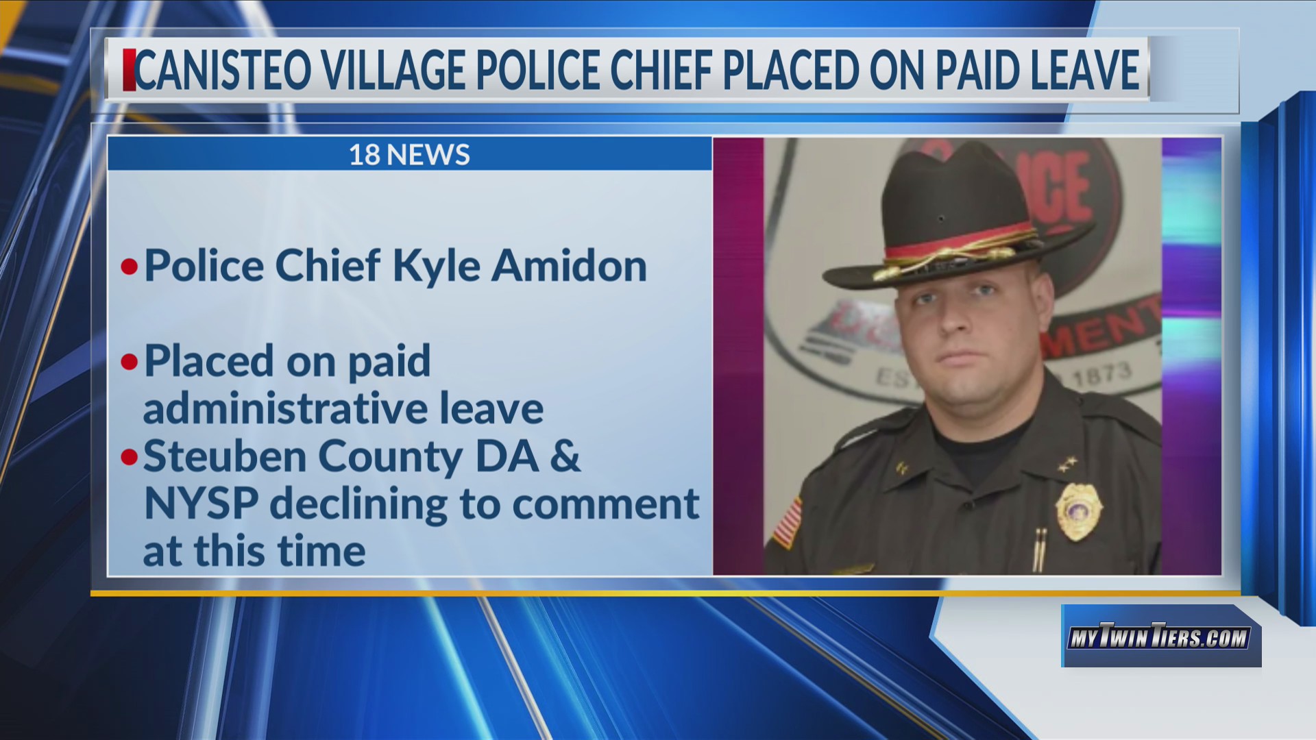 Canisteo Village Police Chief placed on paid leave pending