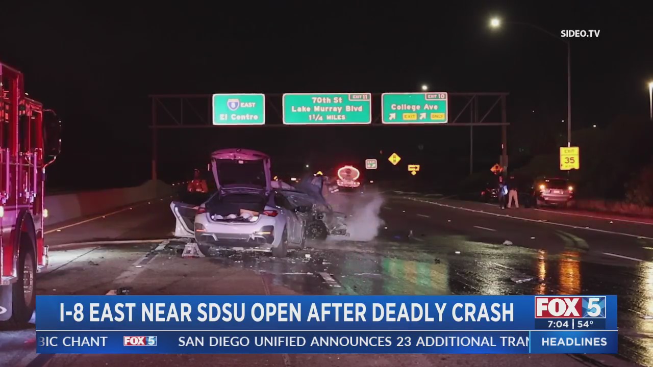 I-8 east near SDSU reopens after deadly crash – FOX 5 San Diego & KUSI News