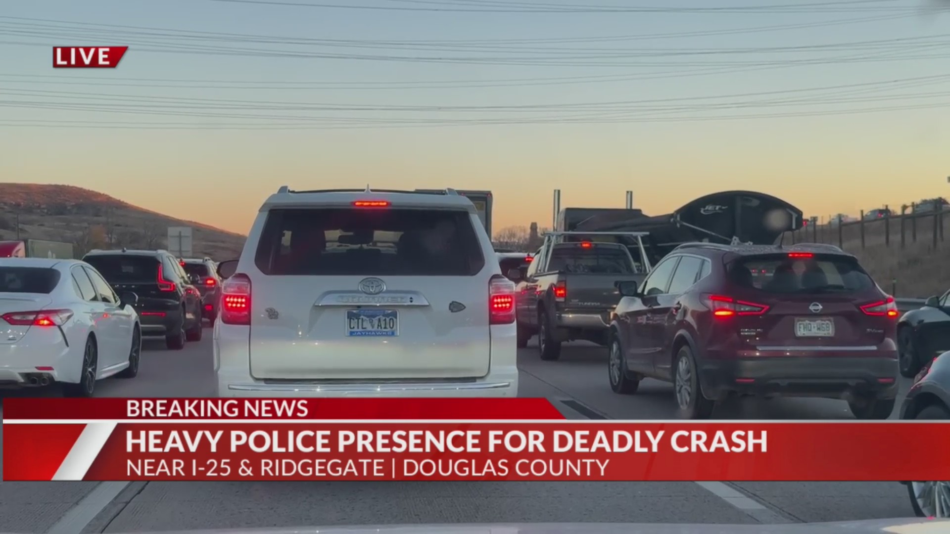Traffic delayed on I-25 northbound in Lone Tree after deadly crash ...