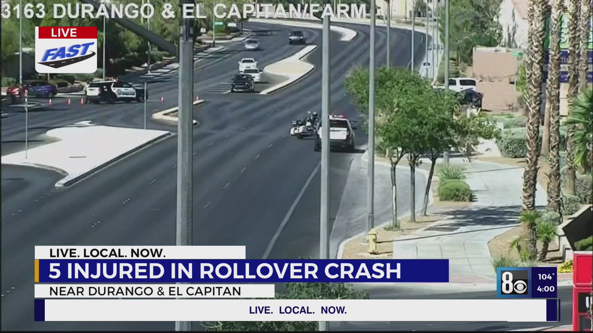 5 injured in rollover crash in northwest Las Vegas valley – KLAS