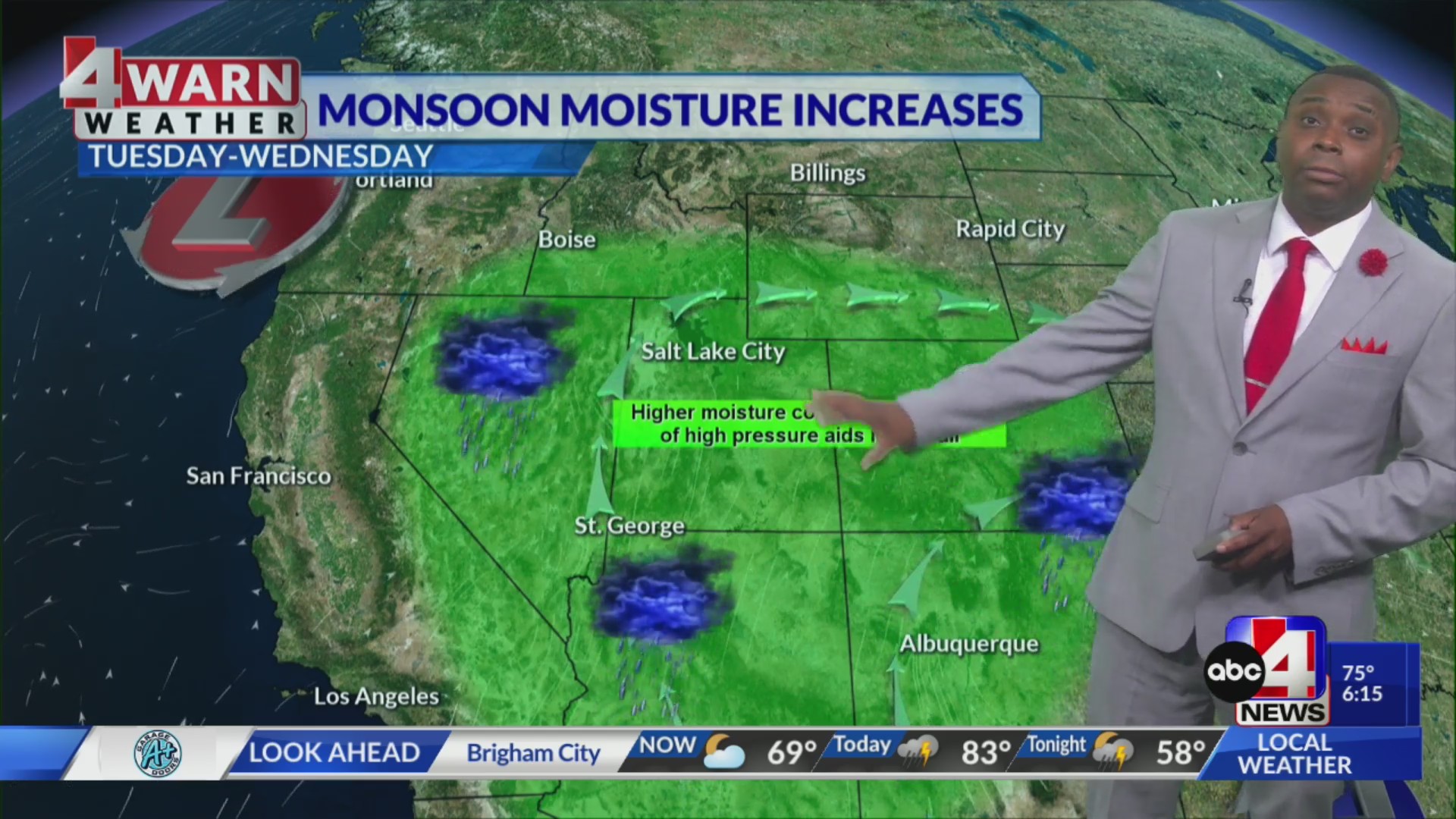 Widespread Tuesday storms and showers with elevated flood threat – ABC4 ...