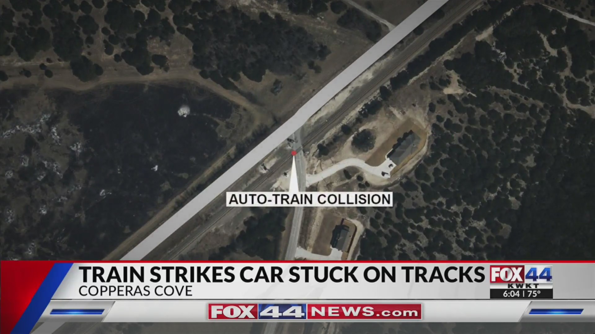 Train strikes car stuck on tracks in Cove, occupants escape – KWKT – FOX 44