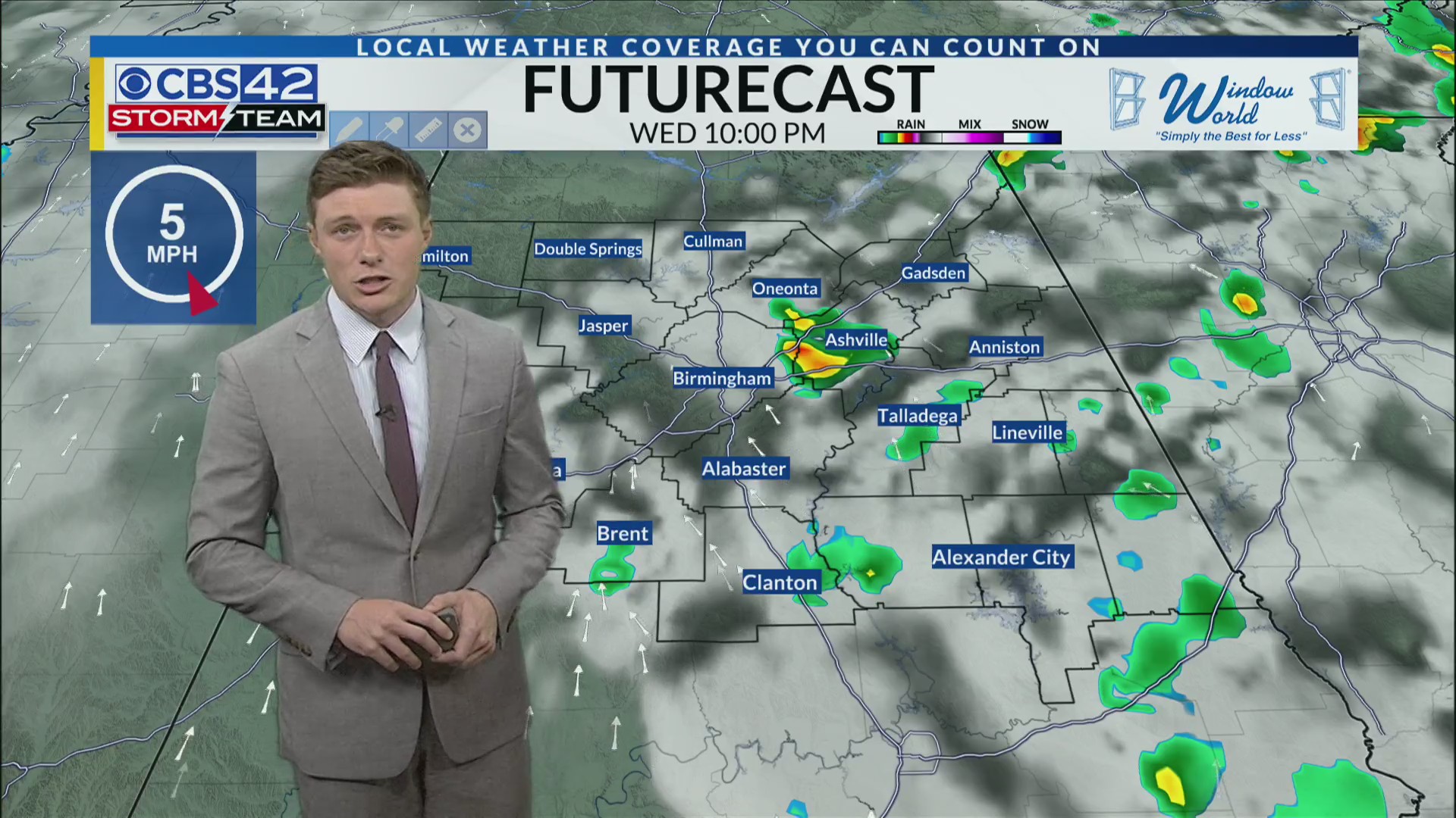 Shower Chance Remains, Stormy Weather Returns Thursday – CBS 42 News ...