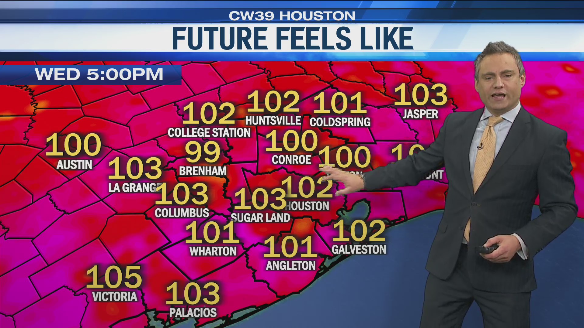 Heat index to reach over 100 degrees Wednesday – CW39 Houston