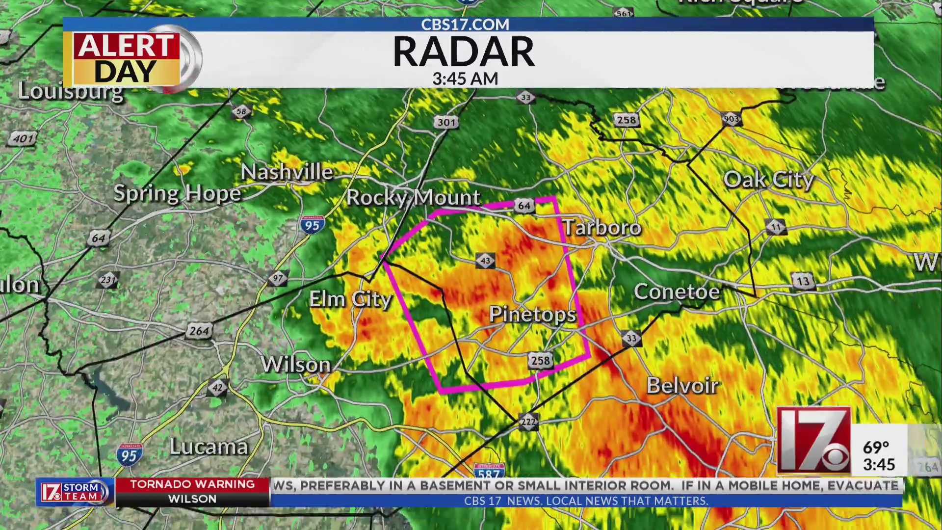 Tornado forms in Edgecombe County during Tuesday morning storms – CBS17.com