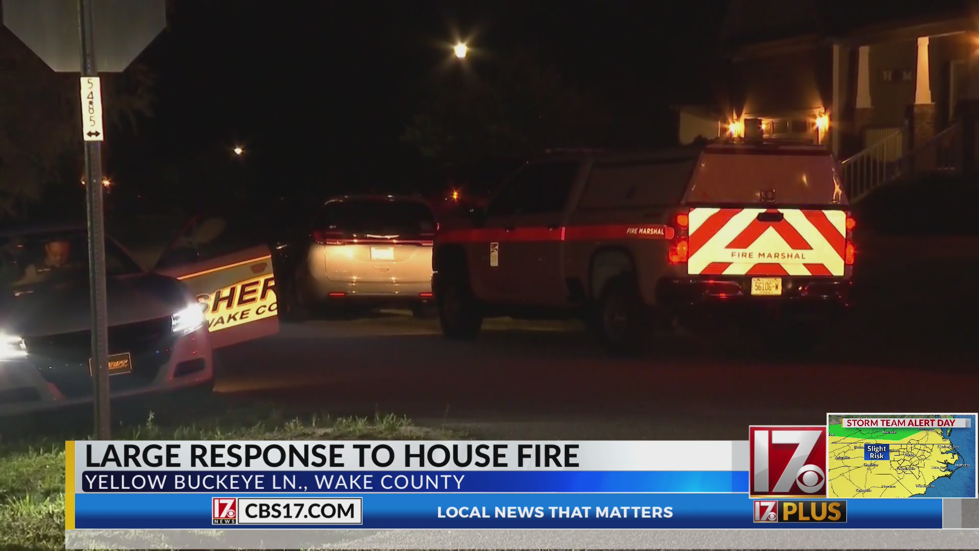 Large response to house fire in Wake County – CBS17.com