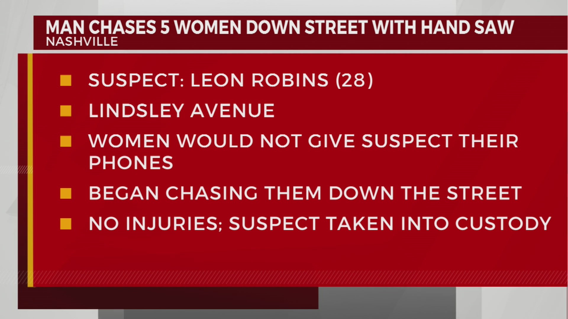 Man accused of chasing women with handsaw in Nashville – WKRN News 2