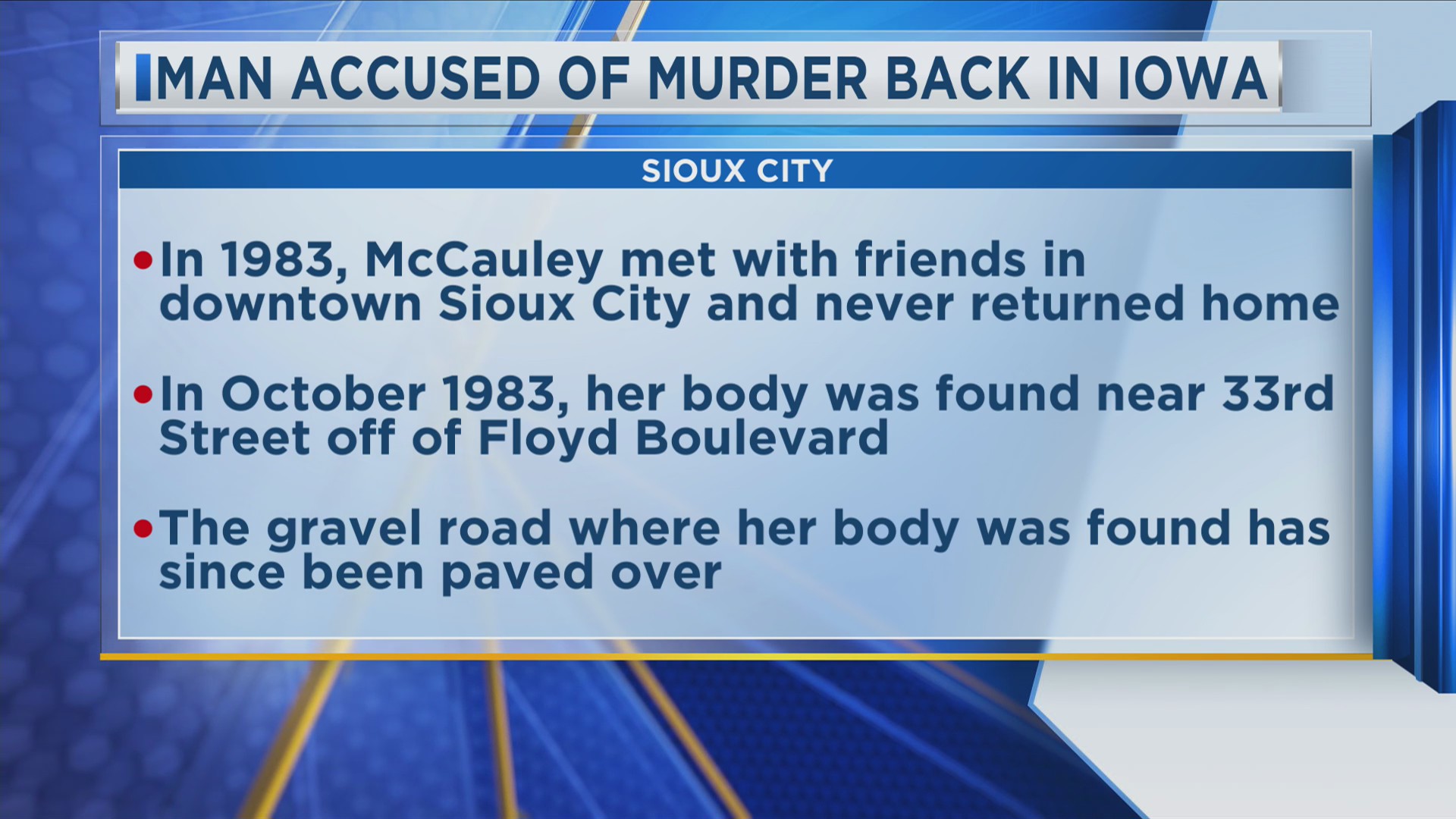 Man Accused of Murdering Terri McCauley Being Held on $3M Bond – who13.com
