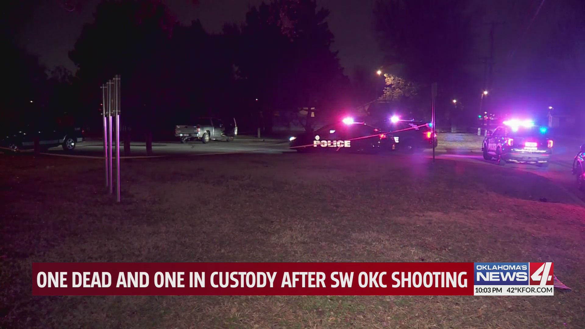 One dead and one in custody after SW OKC shooting – KFOR.com Oklahoma City