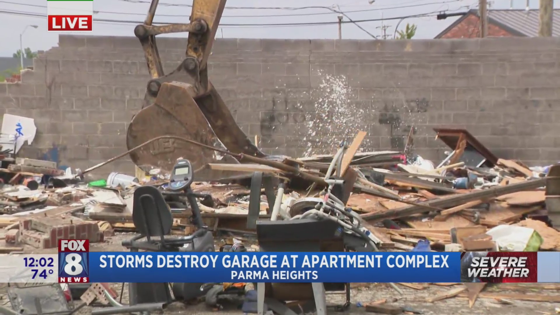 Storms destroy garage at apartment complex – Fox 8 Cleveland WJW