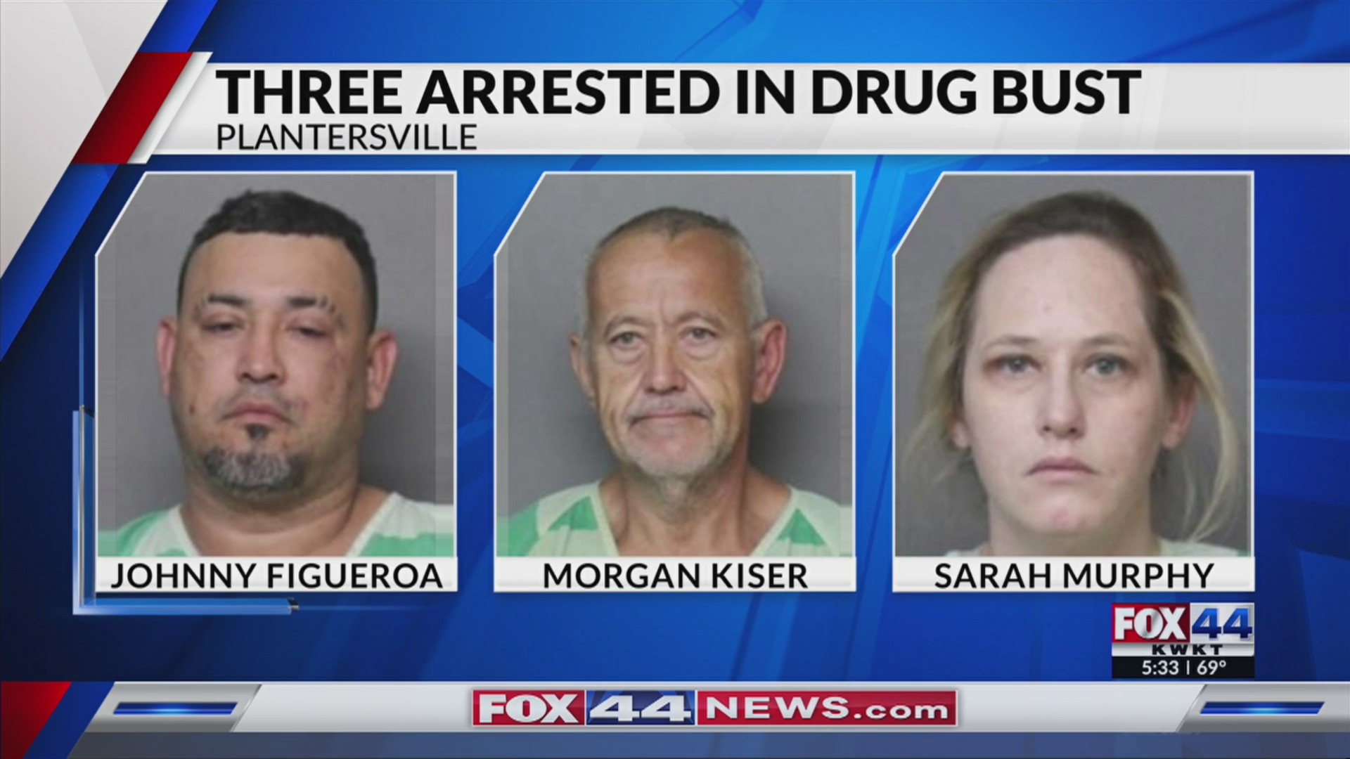 Three arrested in Plantersville drug bust – KWKT – FOX 44