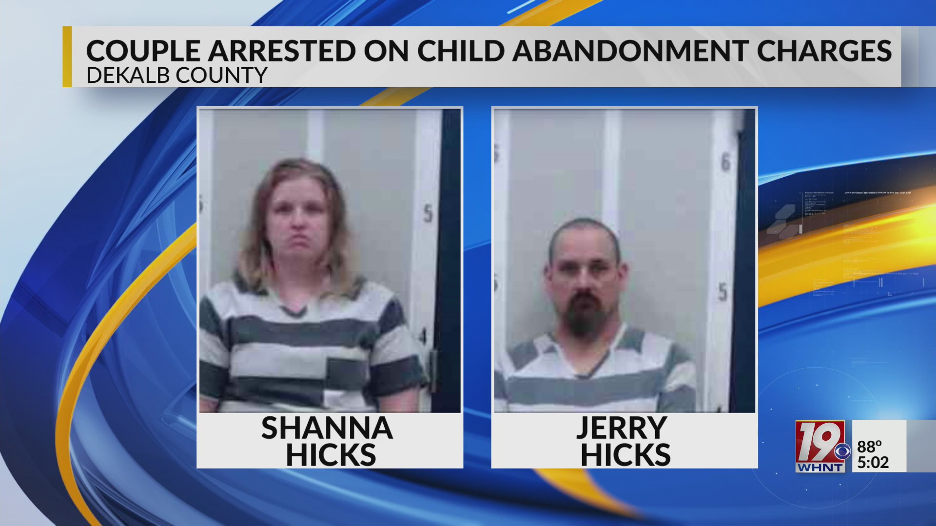 Couple Arrested on Child Abandonment Charges | July 18, 2025 | News 19 ...