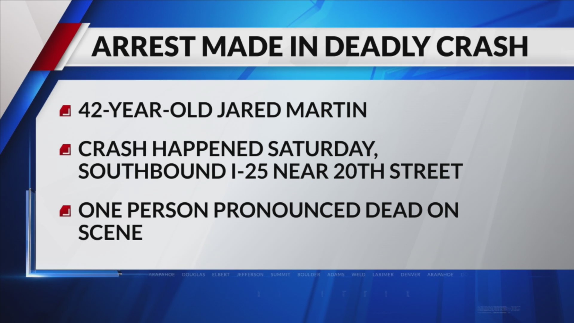 Man arrested for vehicular homicide after crash closes I-25 – FOX31 Denver