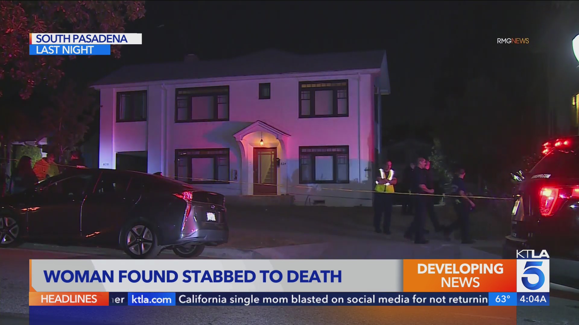 Woman found with fatal stab wounds in South Pasadena home – KTLA