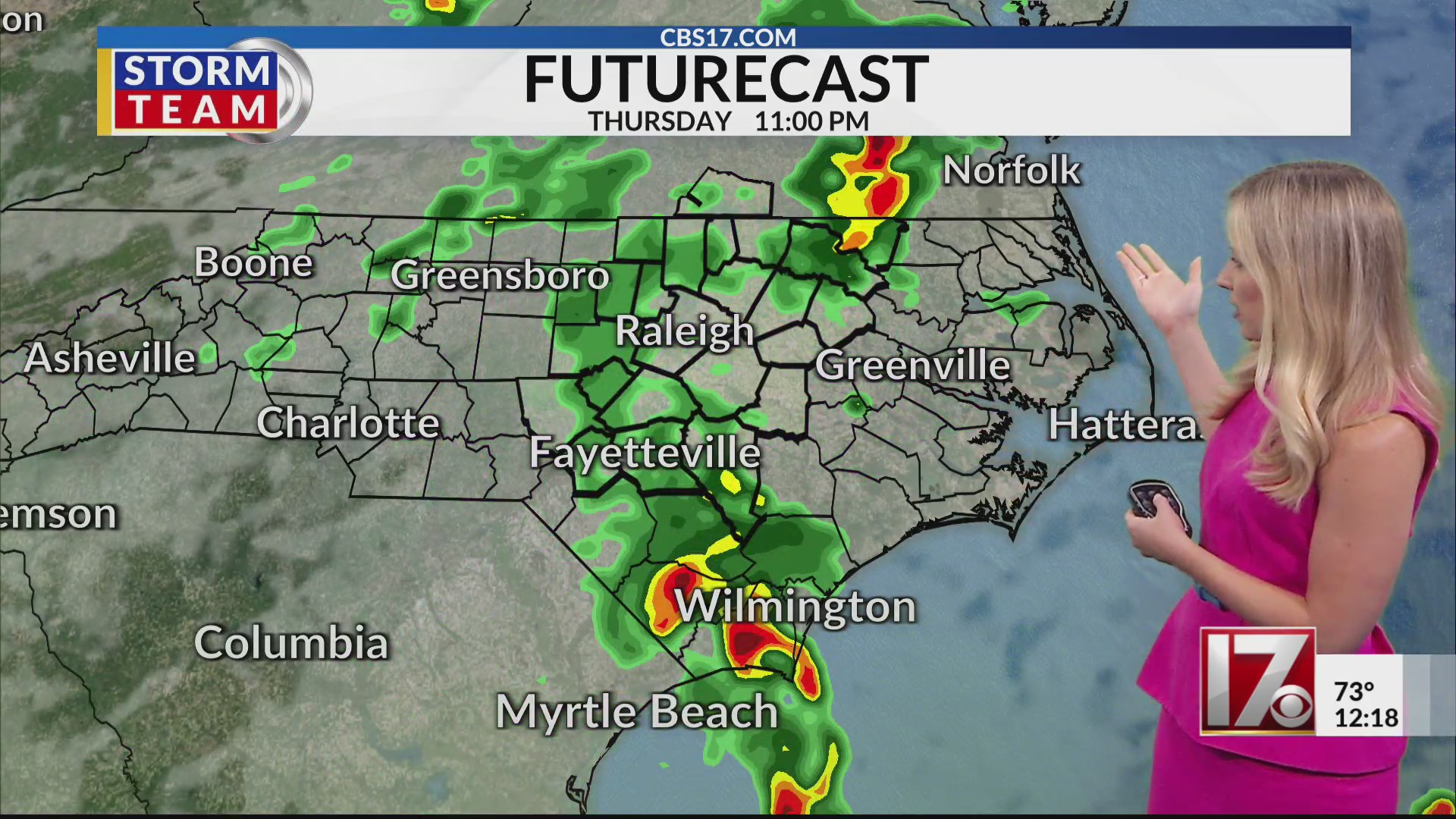 Rain arrives late Thursday, highs near 80 in central NC – CBS17.com