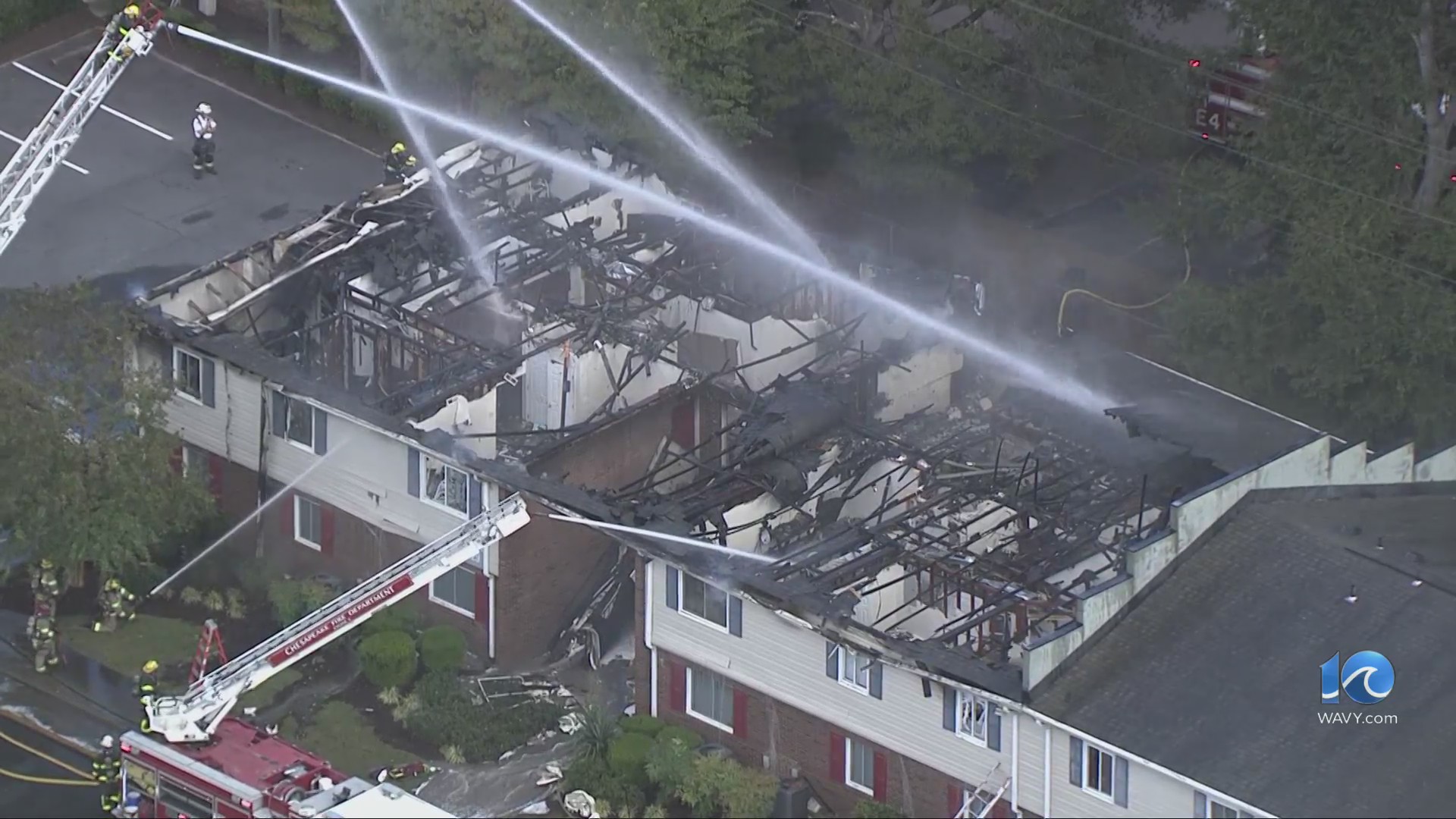 10 apartments damaged in large Chesapeake fire – WAVY.com