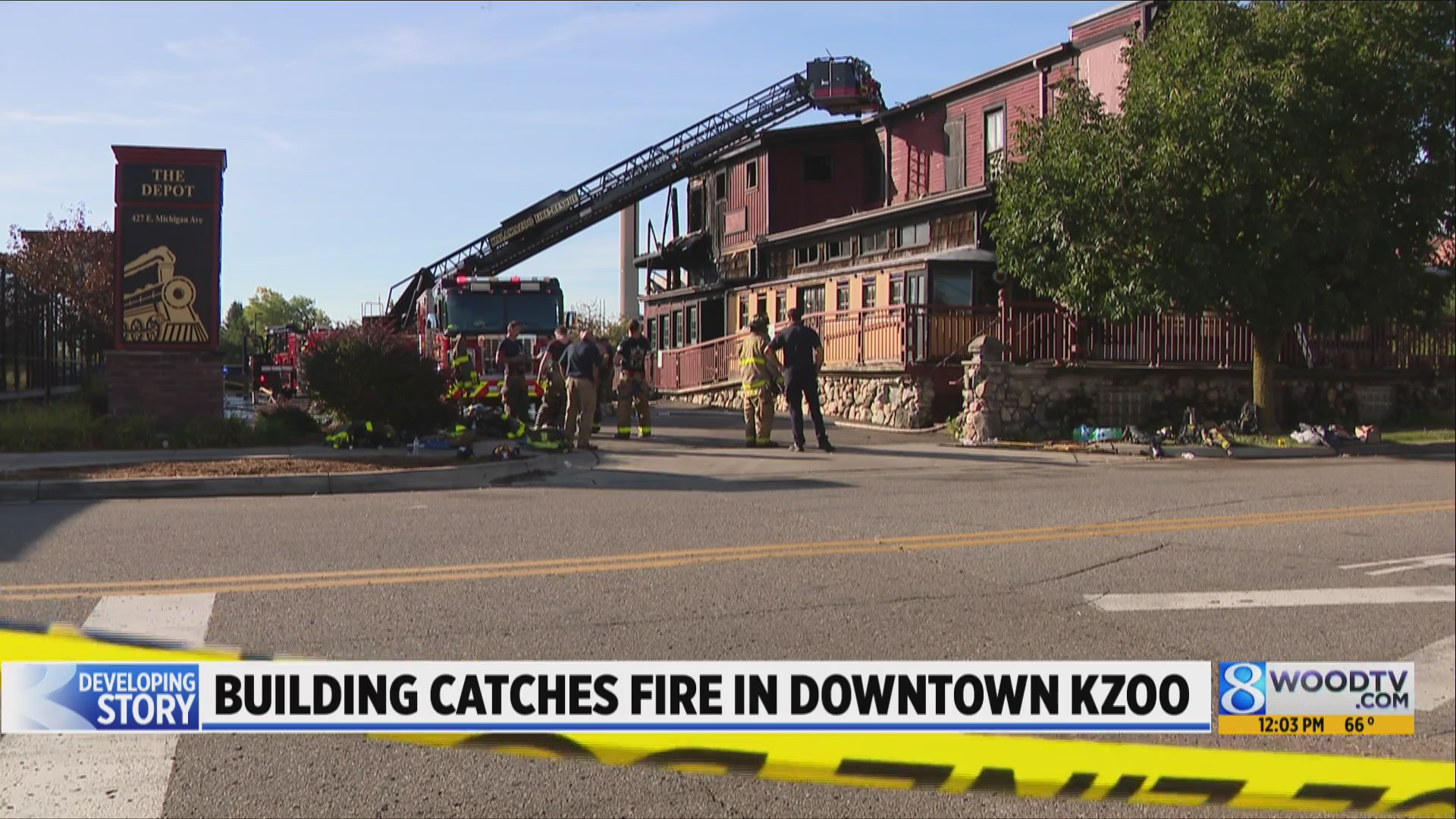 Building catches fire in downtown Kalamazoo – WOODTV.com