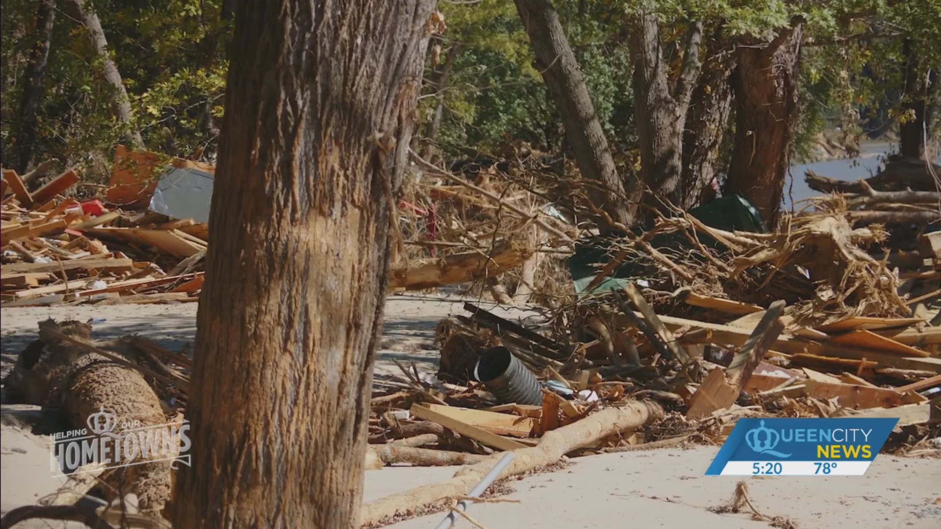 Signs among storm debris offer hope that normalcy will return one day